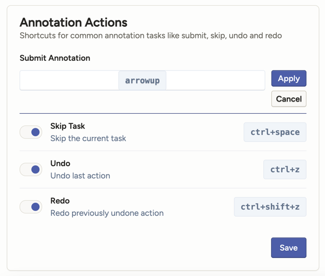 Screenshot of customized key